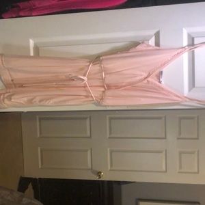Baby pink wrap dress